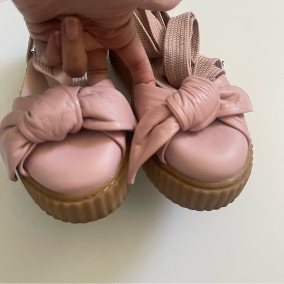 Puma Fenty The Bow Sandals Ankle Wrap Women’s 7.5 Gladiator Platform Soft Pink - Picture 6 of 16